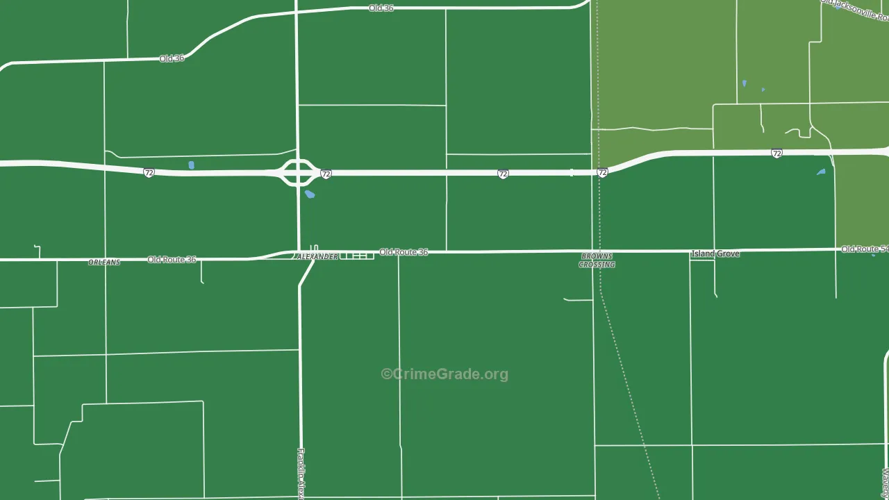 Orleans, IL Map of Vehicle Theft Rates