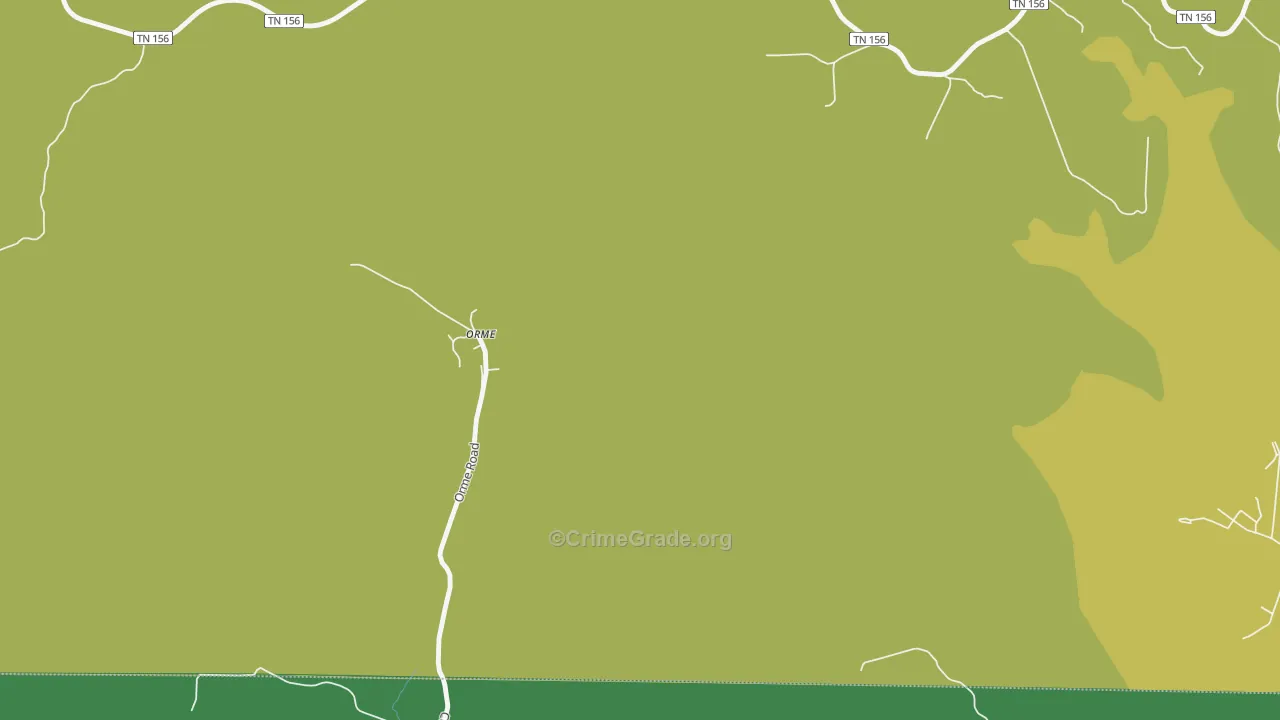 Orme, TN Map of Vehicle Theft Rates