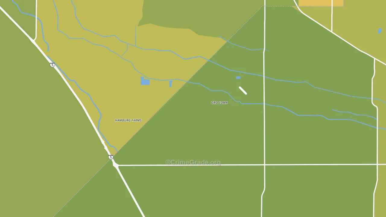 Oro Loma, CA Map of Vehicle Theft Rates
