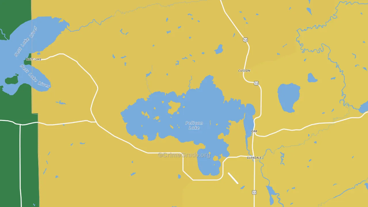 Orr, MN Map of Vehicle Theft Rates