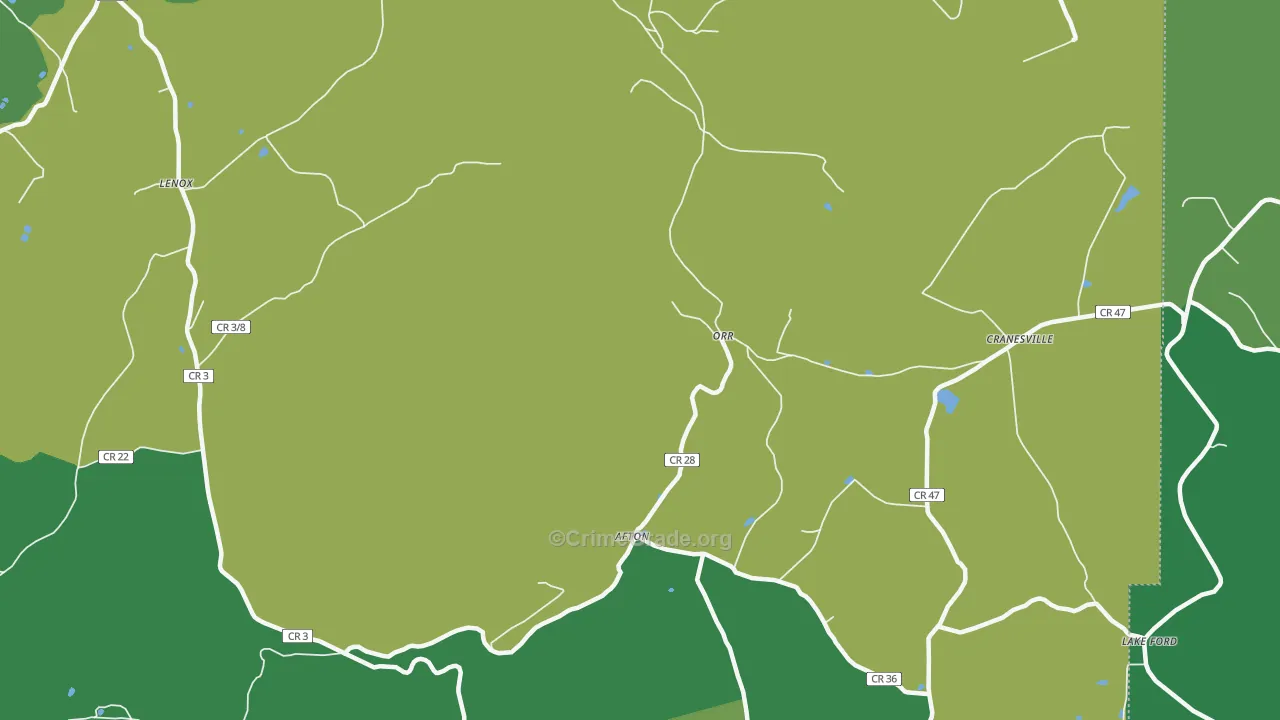 Orr, WV Map of Vehicle Theft Rates