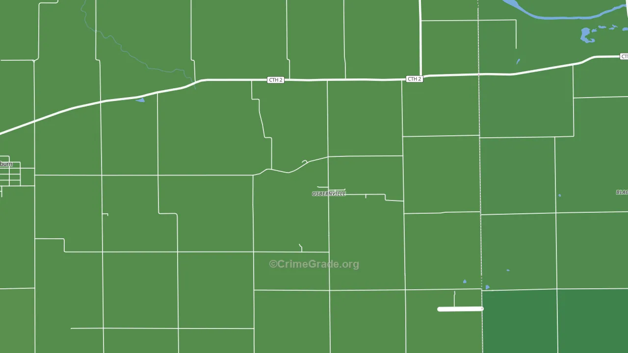 Osbernville, IL Map of Vehicle Theft Rates
