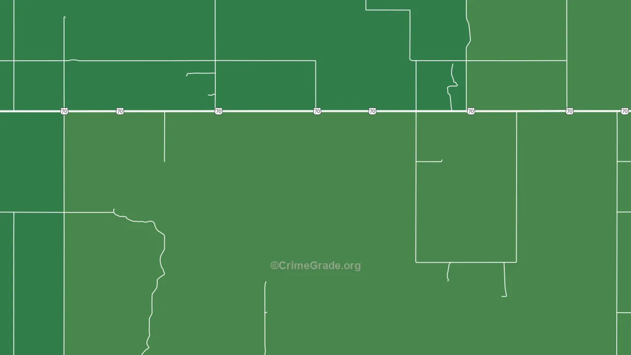 Oscar, OK Map of Vehicle Theft Rates