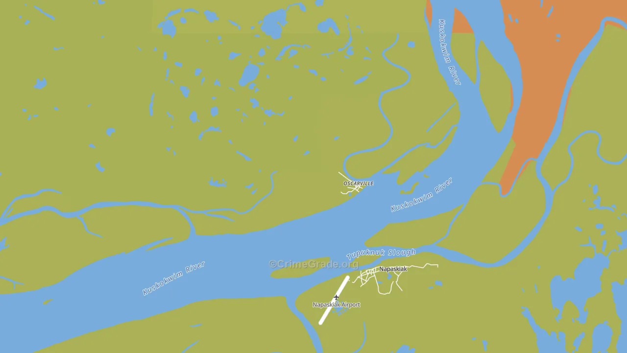 Oscarville, AK Map of Vehicle Theft Rates
