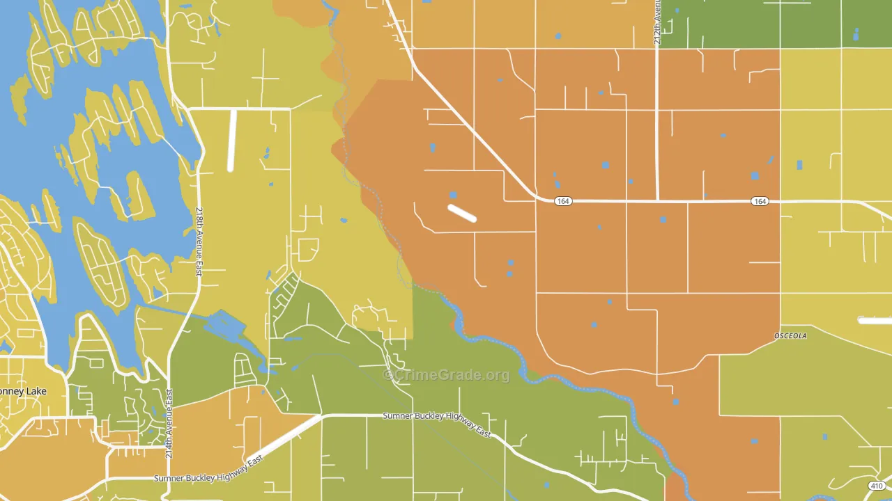 Osceola, WA Map of Vehicle Theft Rates
