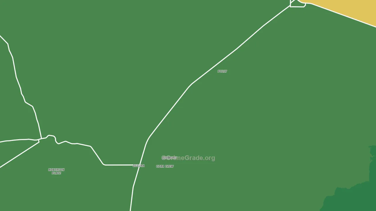Oscura, NM Map of Vehicle Theft Rates