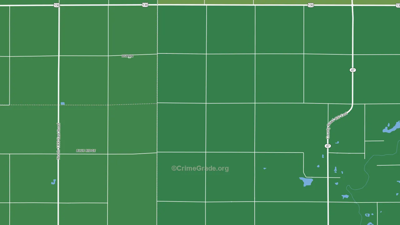 Osman, IL Map of Vehicle Theft Rates