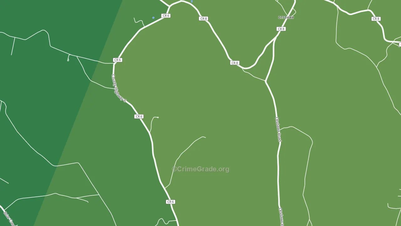 Otsdawa, NY Map of Vehicle Theft Rates