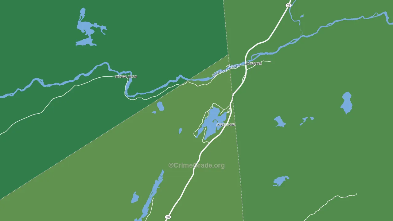 Otter Lake, NY Map of Vehicle Theft Rates