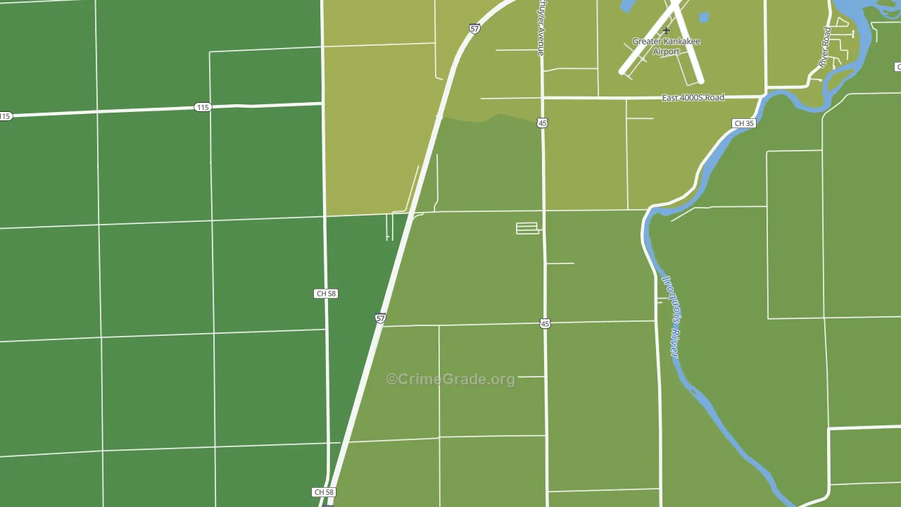 Otto, IL Map of Vehicle Theft Rates
