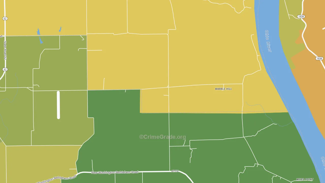 Otto, IN Map of Vehicle Theft Rates
