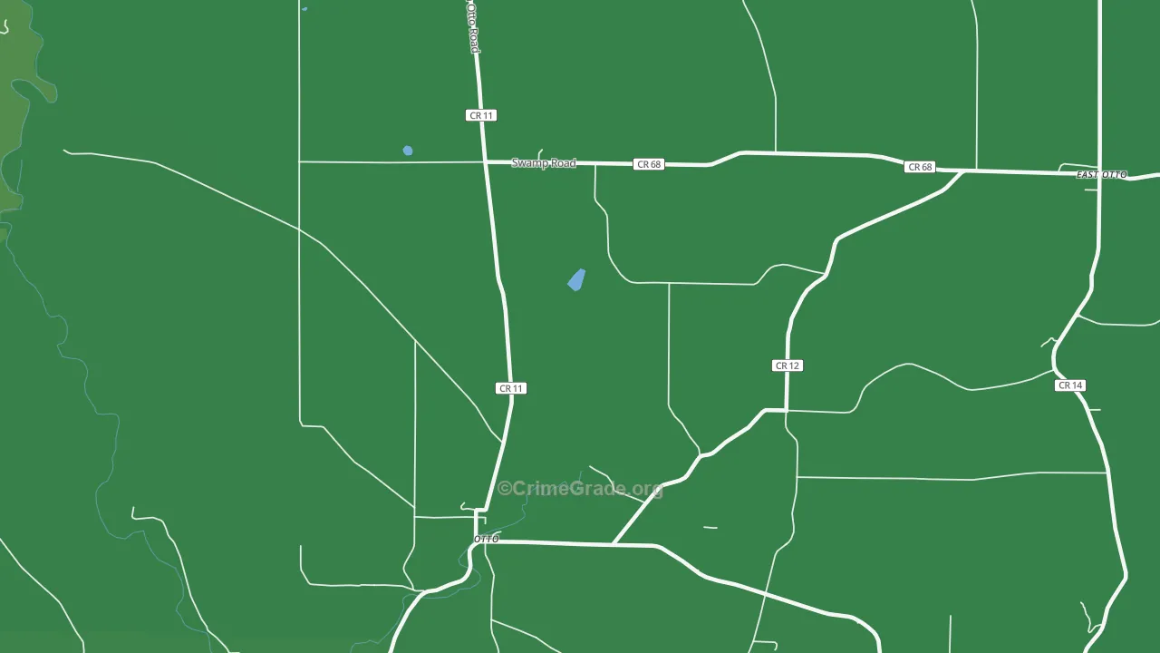 Otto, NY Map of Vehicle Theft Rates