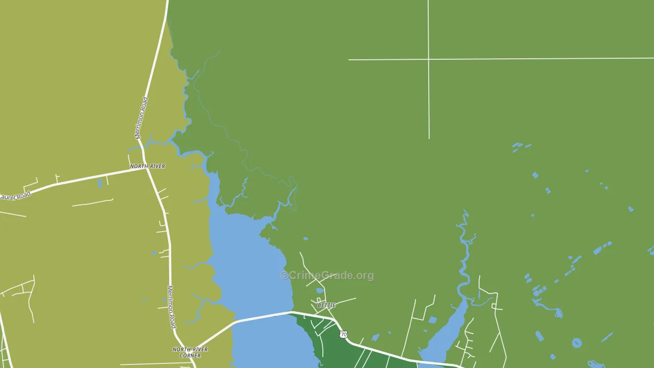 Otway, NC Map of Vehicle Theft Rates