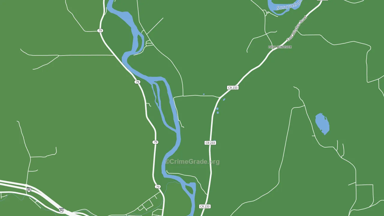 Ouaquaga, NY Map of Vehicle Theft Rates