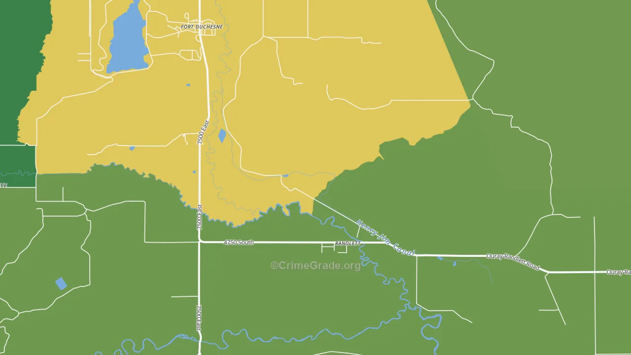 Ouray, UT Map of Vehicle Theft Rates