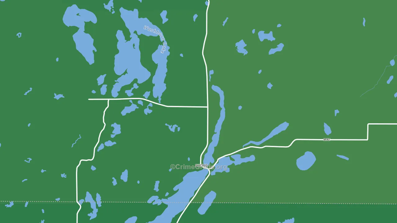 Outing, MN Map of Vehicle Theft Rates