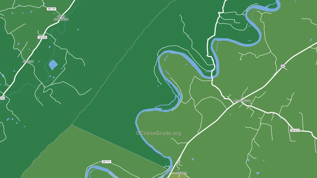 Overall, VA Map of Vehicle Theft Rates