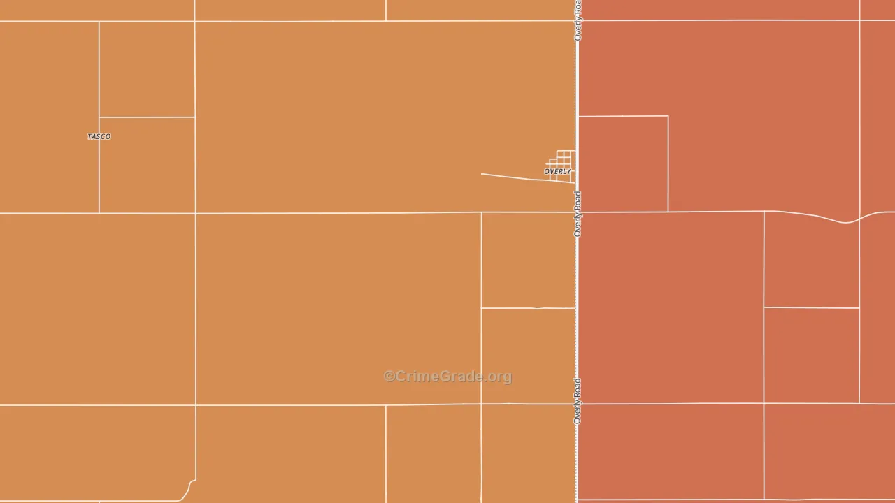 Overly, ND Map of Vehicle Theft Rates