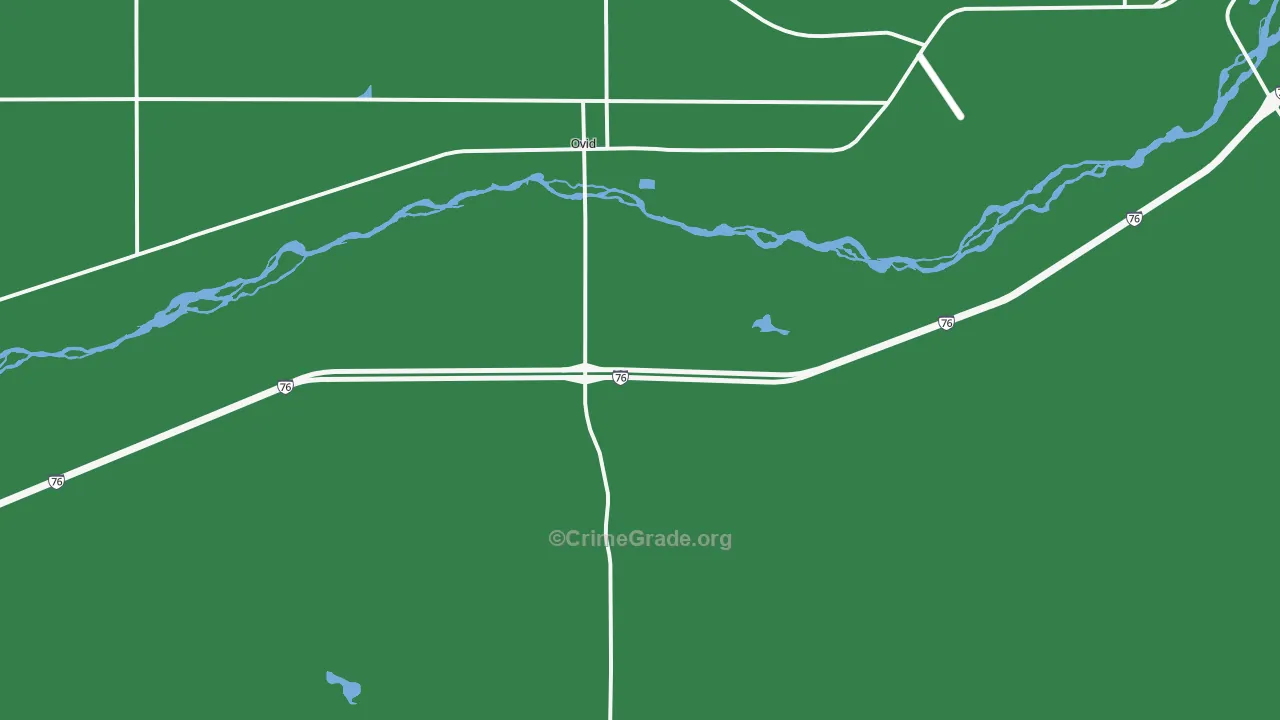 Ovid, CO Map of Vehicle Theft Rates