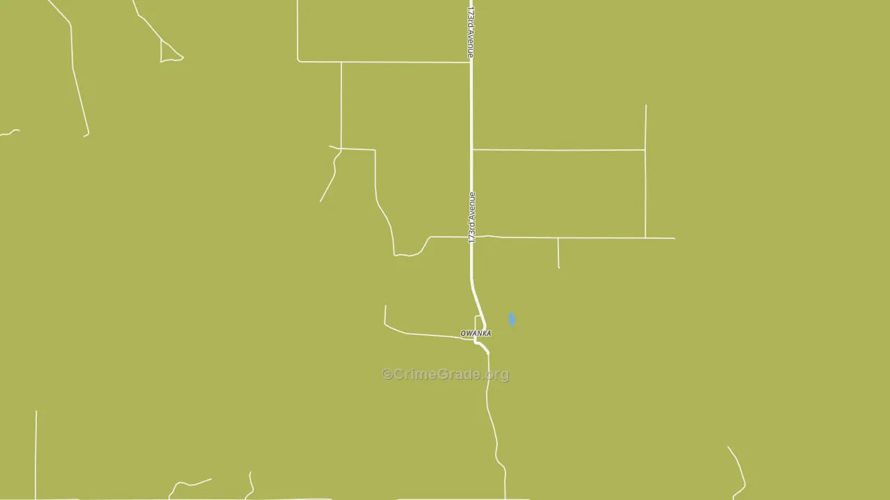 Owanka, SD Map of Vehicle Theft Rates
