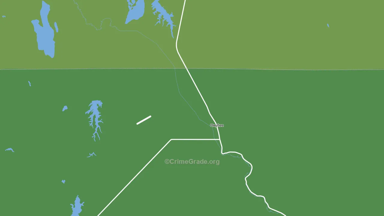 Owyhee, NV Map of Vehicle Theft Rates