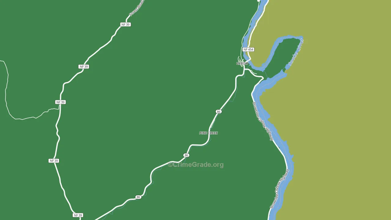 Oxbow, OR Map of Vehicle Theft Rates