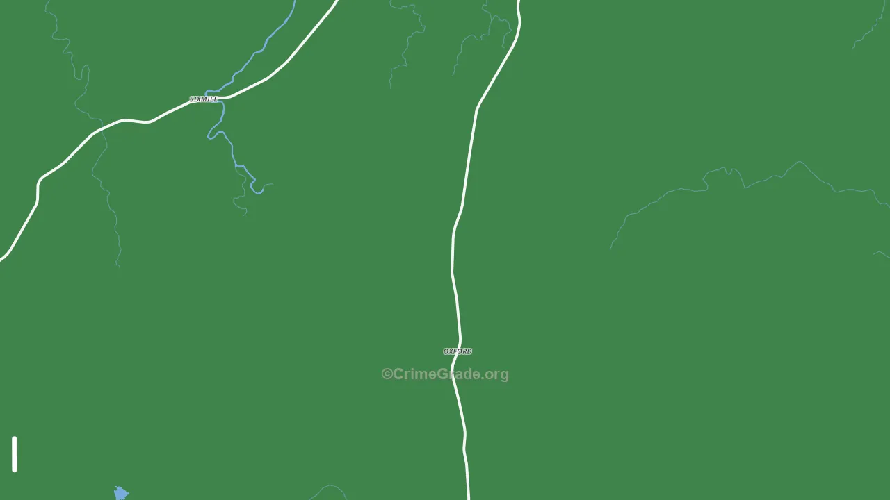 Oxford, TX Map of Vehicle Theft Rates