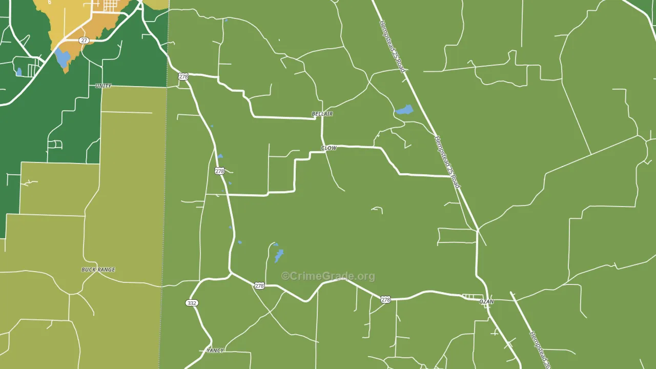 Ozan, AR Map of Vehicle Theft Rates