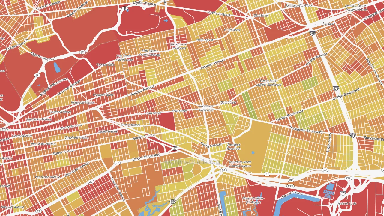 Ozone Park, Queens, NY Map of Vehicle Theft Rates