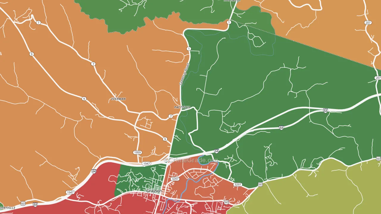 Pactolus, KY Map of Vehicle Theft Rates