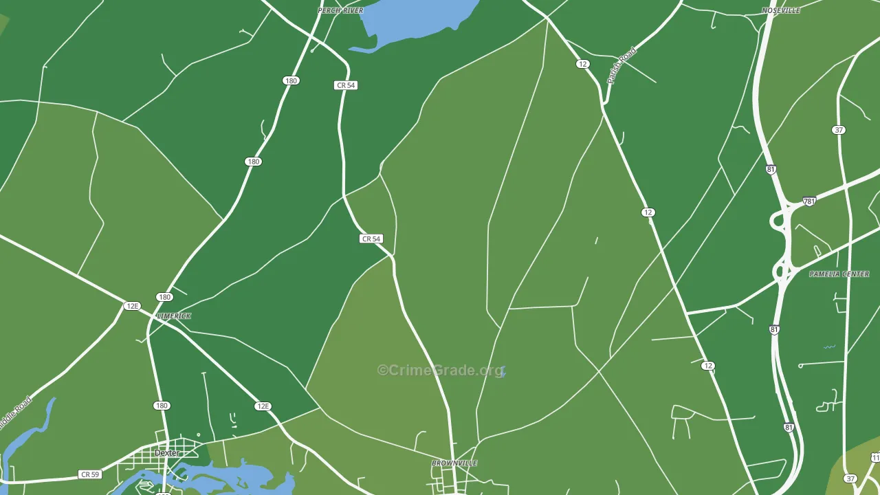 Paddy Hill, NY Map of Vehicle Theft Rates