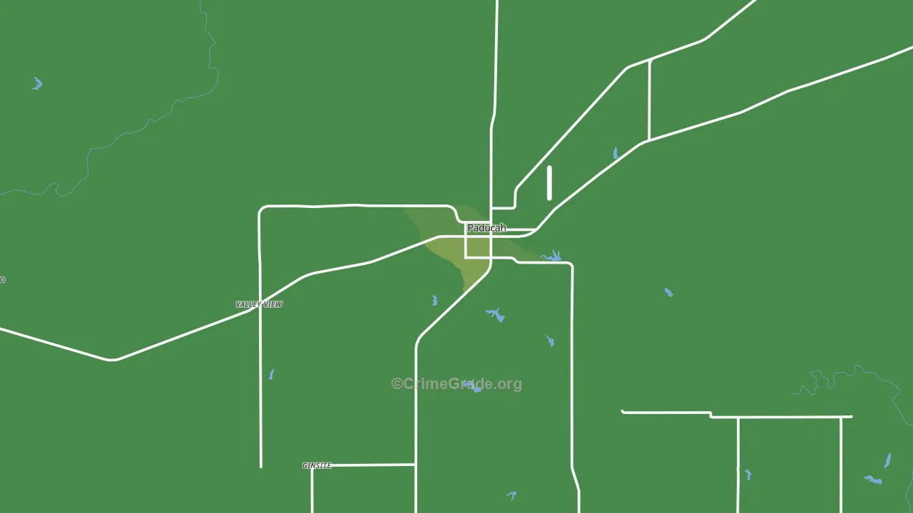 Paducah, TX Map of Vehicle Theft Rates