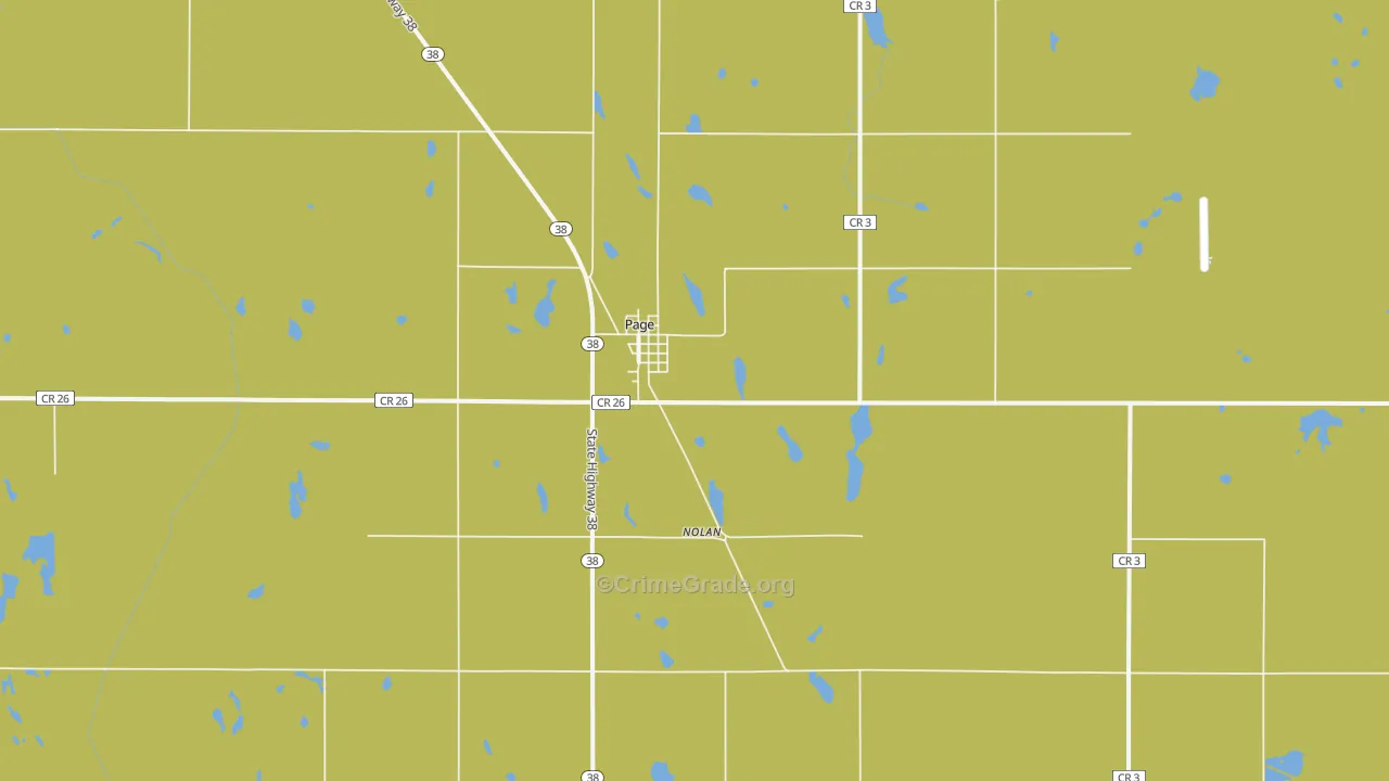 Page, ND Map of Vehicle Theft Rates