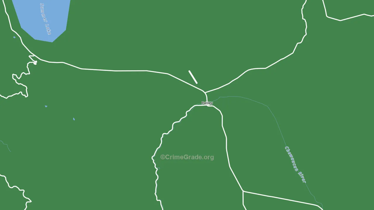Paisley, OR Map of Vehicle Theft Rates