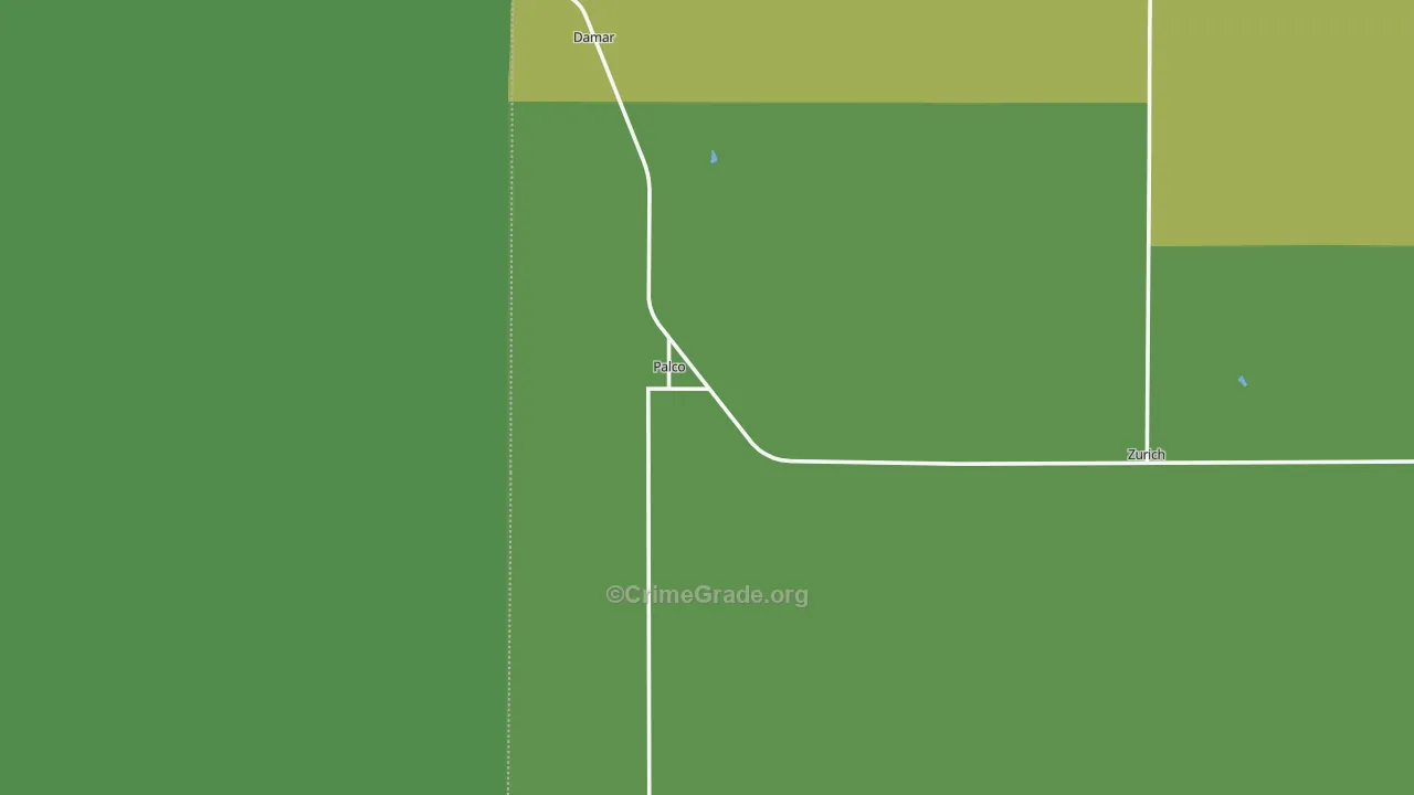 Palco, KS Map of Vehicle Theft Rates