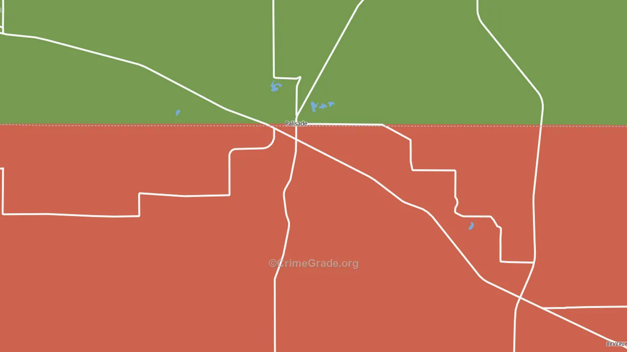 Palisade, NE Map of Vehicle Theft Rates