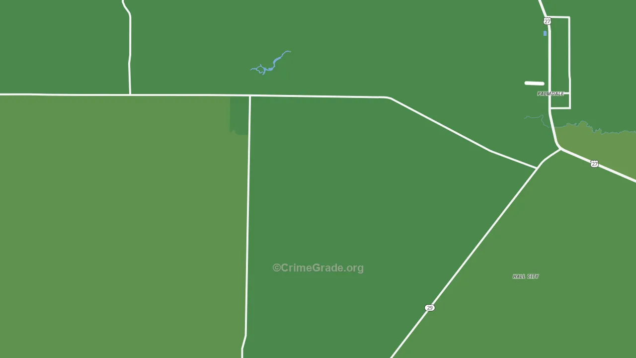 Palmdale, FL Map of Vehicle Theft Rates