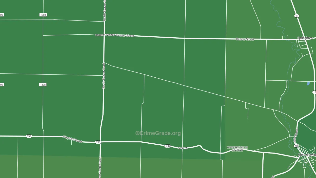 Palmer, PA Map of Vehicle Theft Rates