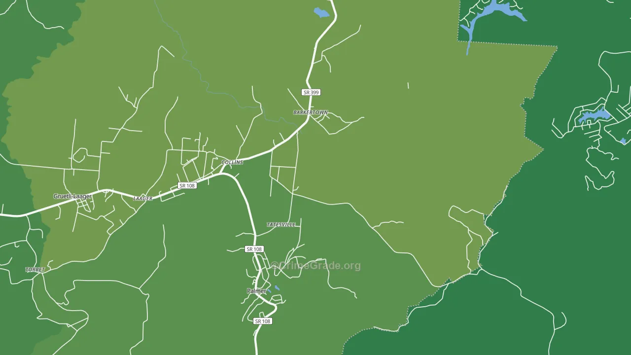 Palmer, TN Map of Vehicle Theft Rates