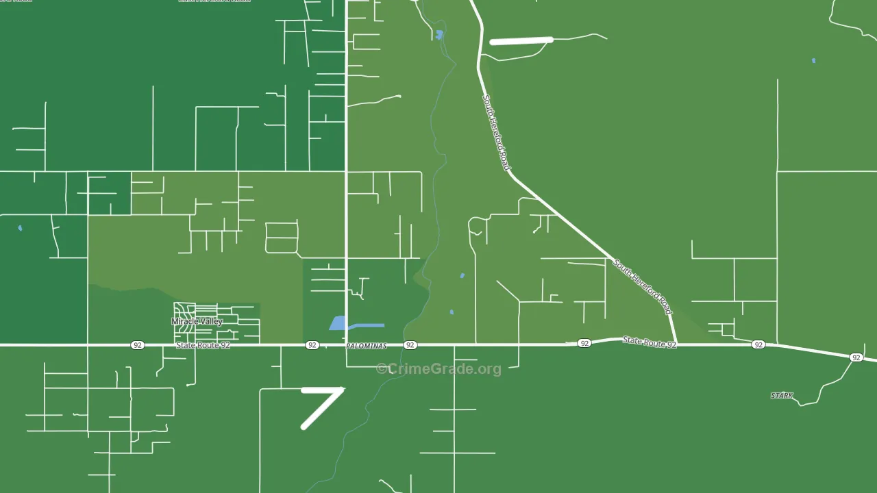 Palominas, AZ Map of Vehicle Theft Rates