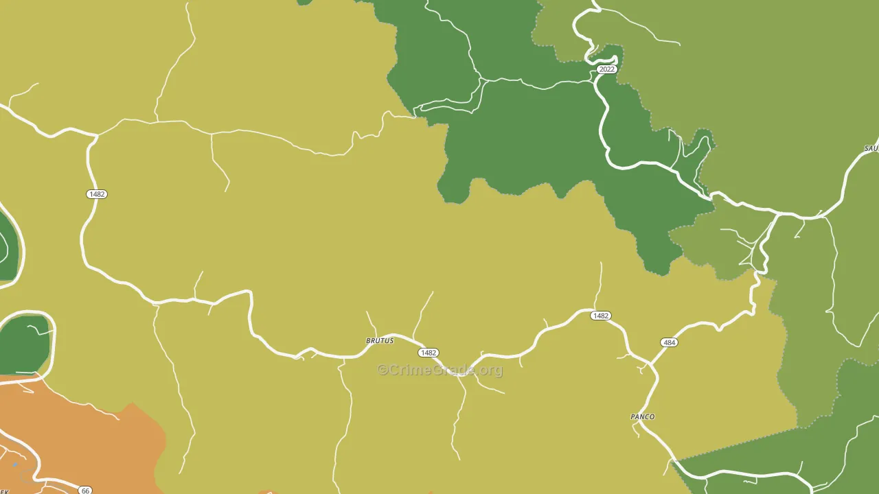 Panco, KY Map of Vehicle Theft Rates