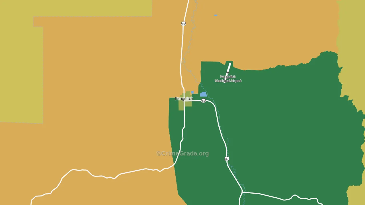Panguitch, UT Map of Vehicle Theft Rates