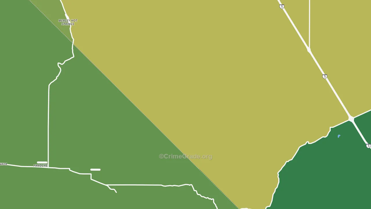 Panoche, CA Map of Vehicle Theft Rates
