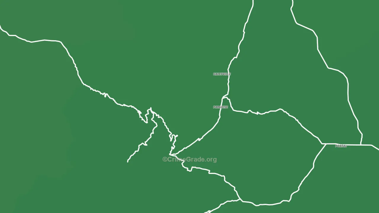 Paradise, AZ Map of Vehicle Theft Rates