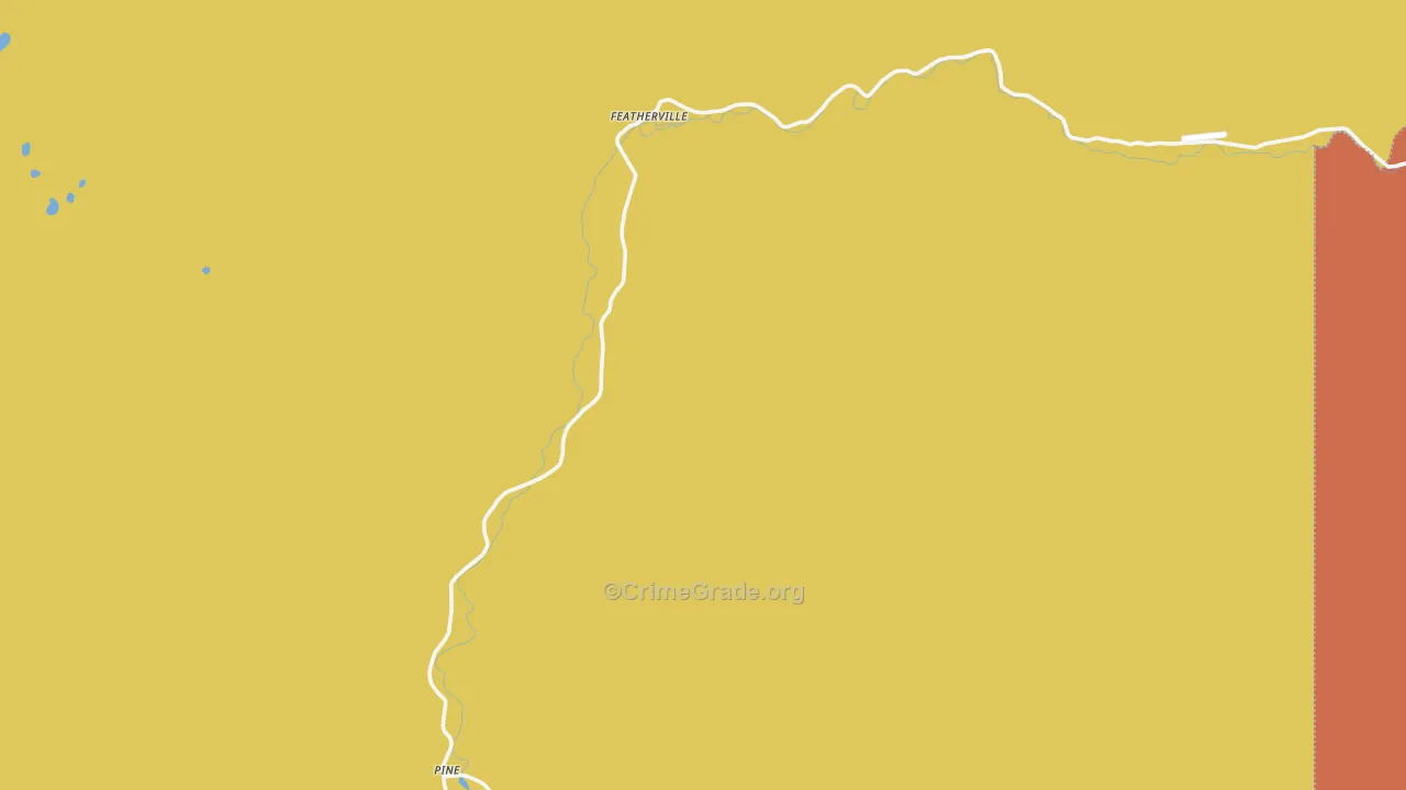 Paradise Hot Springs, ID Map of Vehicle Theft Rates