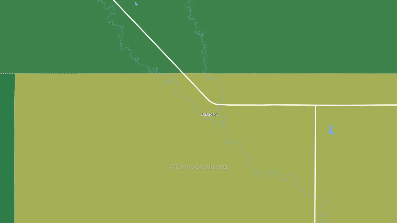 Paradise, KS Map of Vehicle Theft Rates