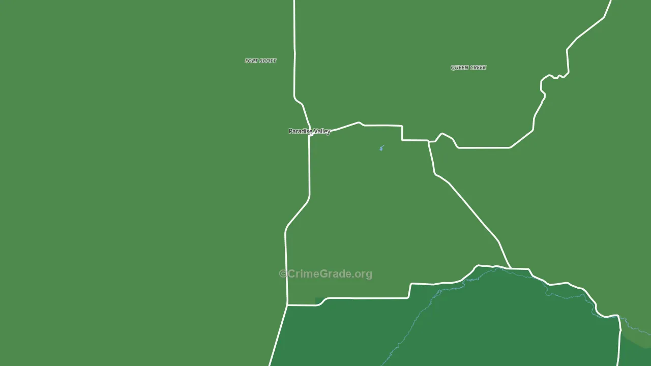 Paradise Valley, NV Map of Vehicle Theft Rates