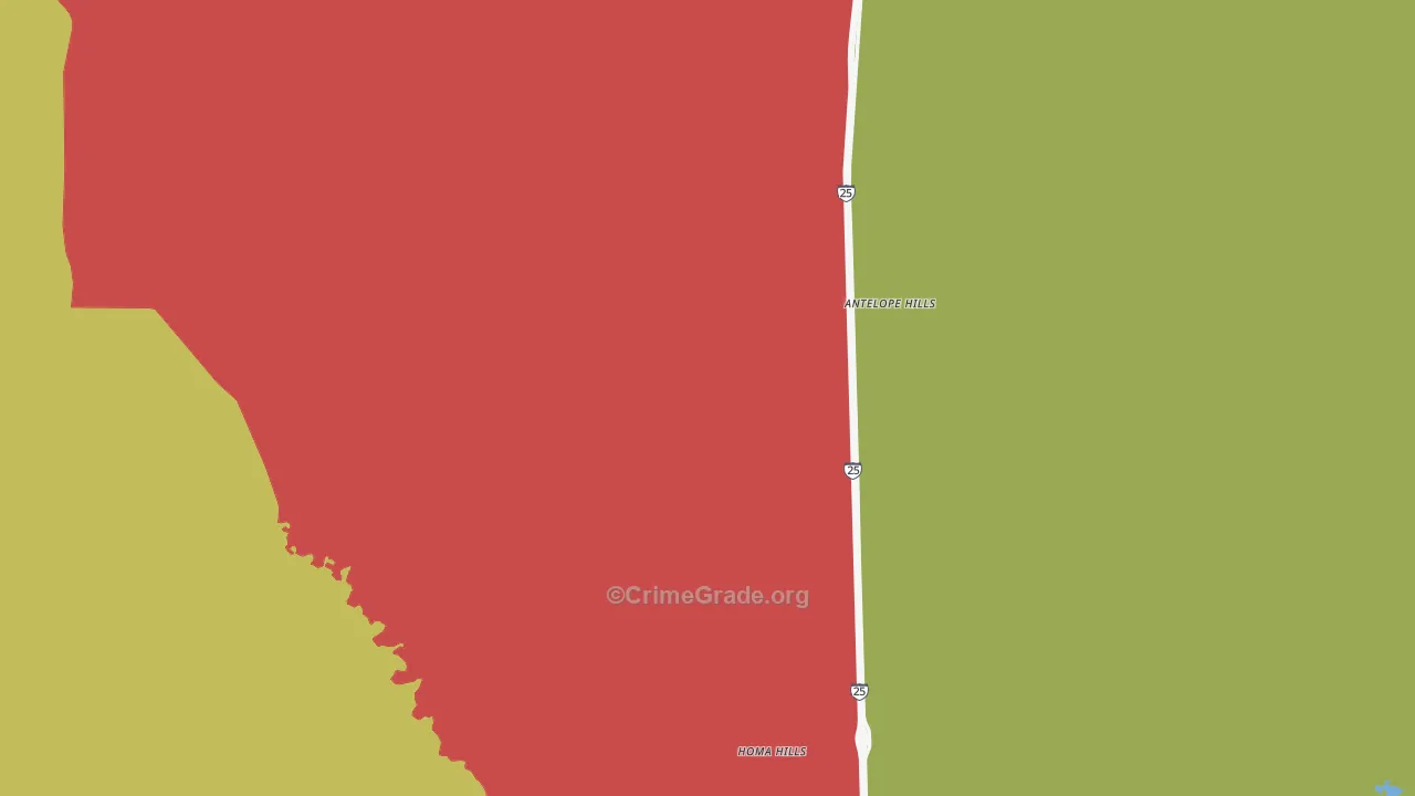 Paradise Valley, WY Map of Vehicle Theft Rates