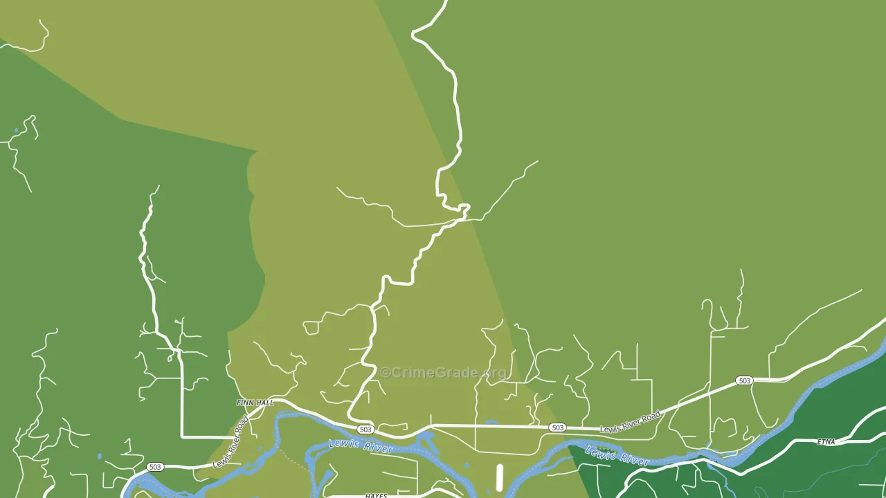 Paradise, WA Map of Vehicle Theft Rates