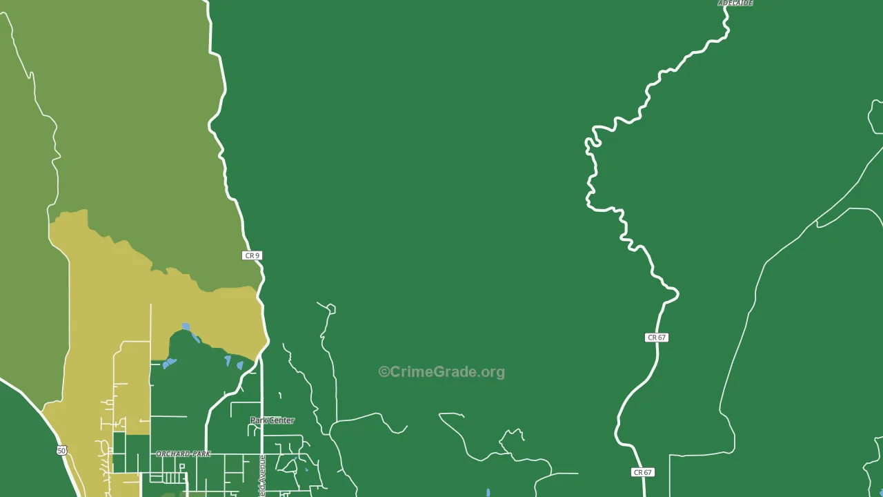 Park Center, CO Map of Vehicle Theft Rates